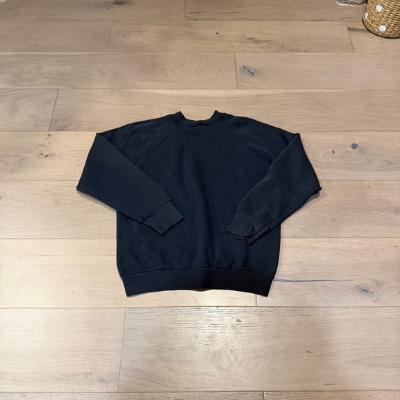 Fruit of the Loom Men's Black Crewneck Blank Vintage Size M - Picture 2 of 3